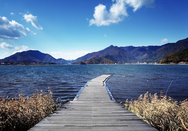 Sentiero in legno al lago