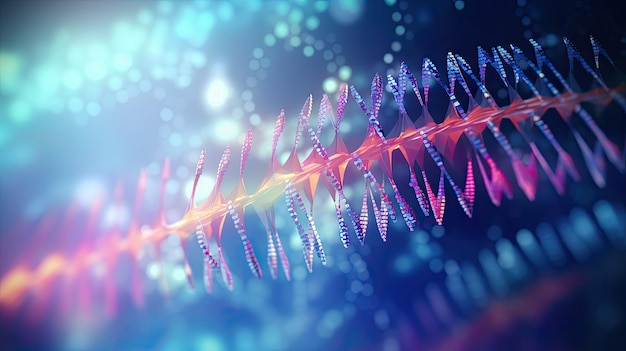 Sequenziamento del genoma per la medicina personalizzata sfondo a colori solidi Hyper Real HD 4k