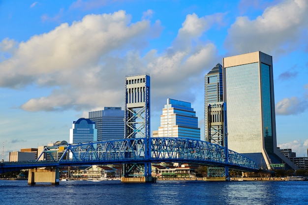 Sera dell&#39;orizzonte di Jacksonville in Florida USA