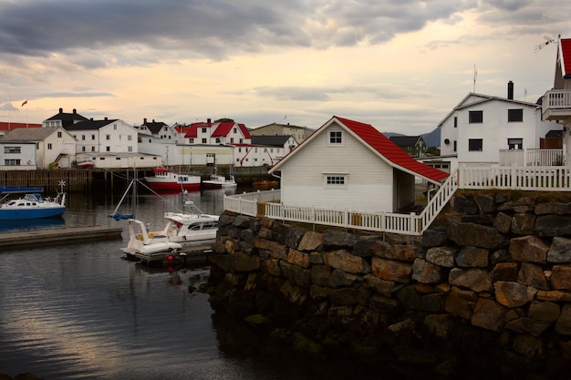 Serata a Honningsvaer, Lofoten, Norvegia