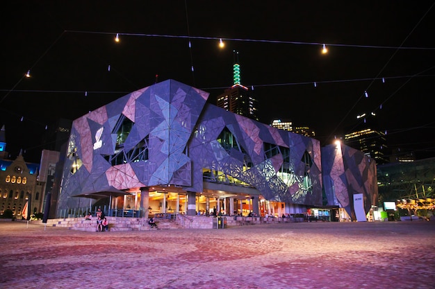 Serata sul lungomare di Melbourne