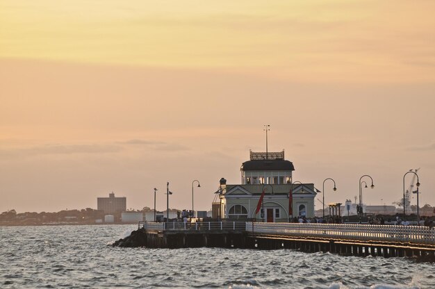 Serata tranquilla del molo di St Kilda a Melbourne Victoria Australia