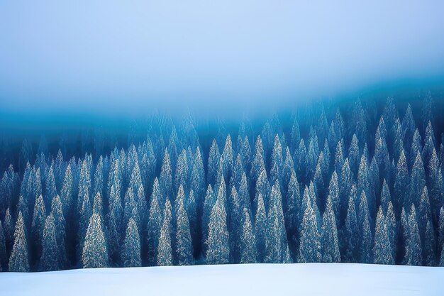 Serena foresta innevata nel cuore dell'invernoxA