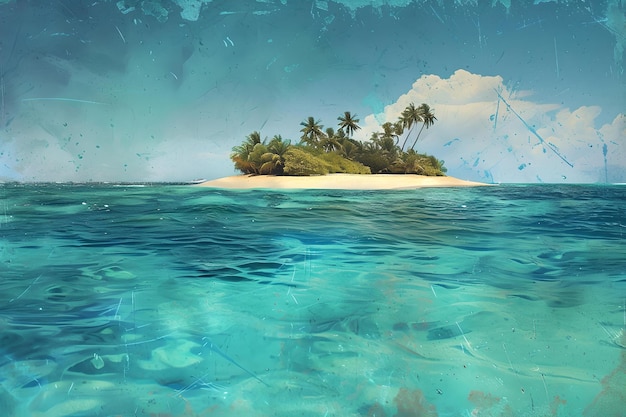 Serena oasi di isole tropicali acqua cristallina e spiaggia sabbiosa ideale per il relax e cartoline tranquilla scena naturale AI