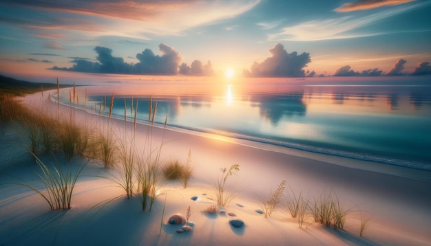 Serenata al tramonto Una sinfonia costiera di sabbia e mare