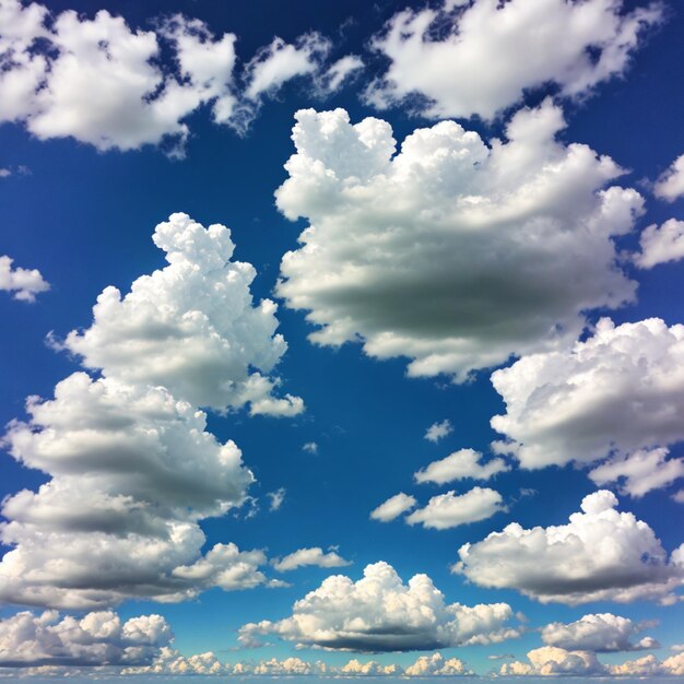 Serene nuvole bianche in un cielo blu limpido