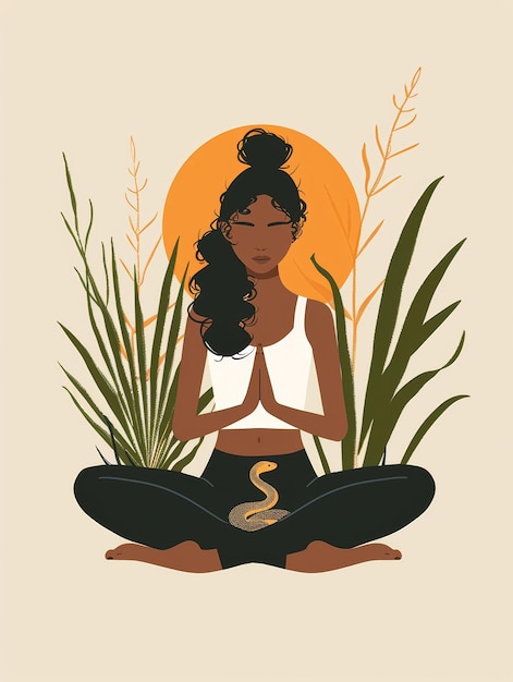 Serene Yoga Moment con Serpentine Companion Generative AI