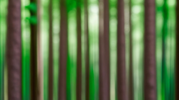 Serenità della foresta di pini Sfocatura tranquilla di boschi verdeggianti