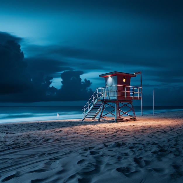 Serenità di mezzanotte, notti in spiaggia minimaliste