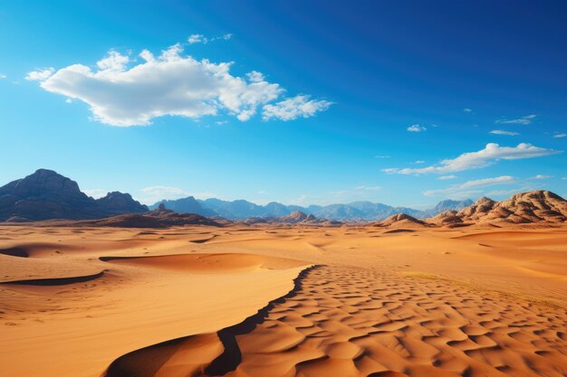 Serenità nella sabbia Spectacolare orizzonte del deserto
