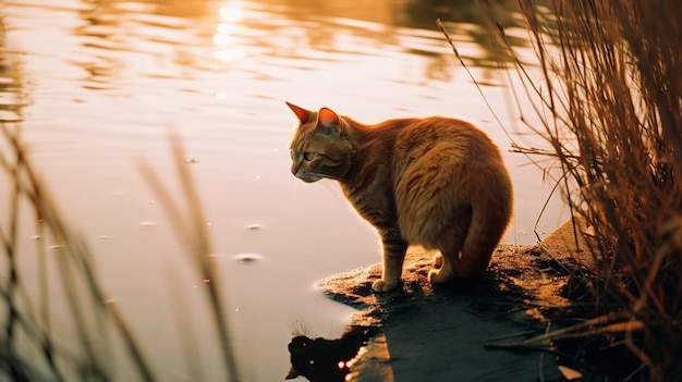 Serenità primaverile Ritratti accattivanti di bellissimi gatti circondati da fiori lussureggianti