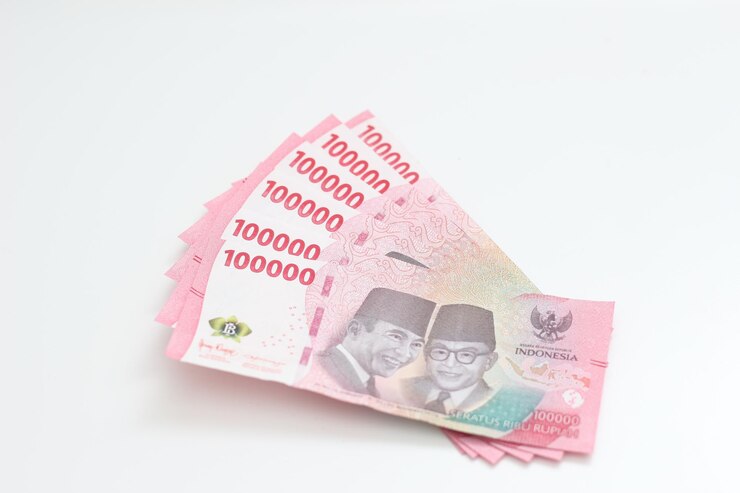 Serie di banconote di rupi indonesiane del valore di centomila rupi IDR 100000 emesse dal 2022