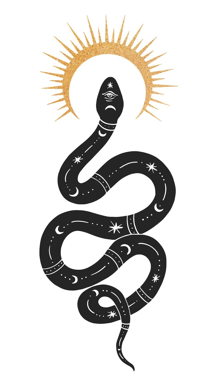 Foto serpente astrale png illustrazione spirituale sfondo trasparente