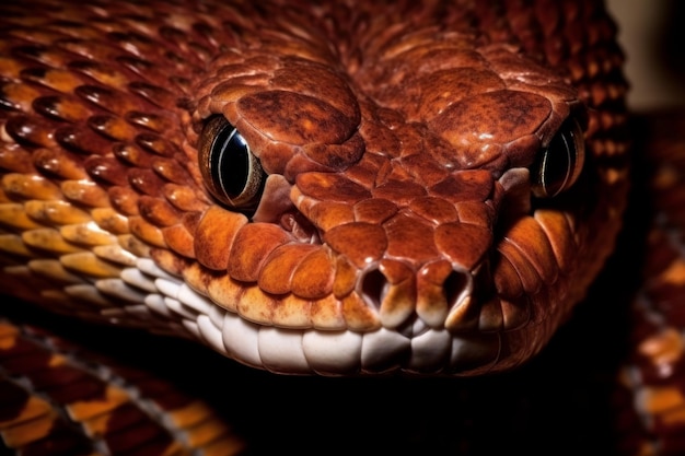 Serpente colorato pitone cobra vipera foresta nascosta in attesa di preda foresta pluviale giungla natura intatta