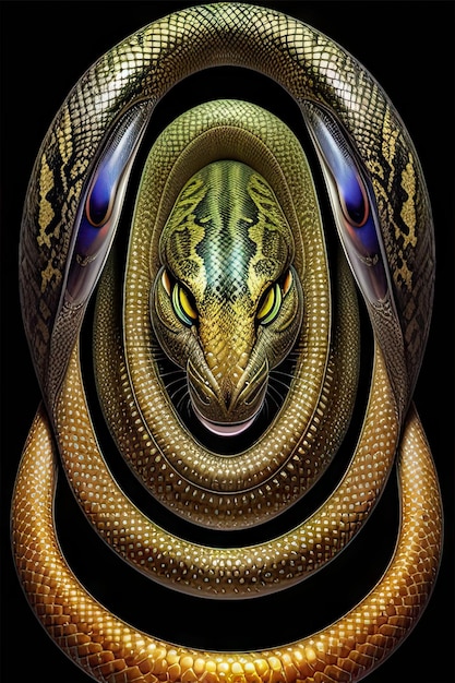 serpente immagine serpente poster realizzato con intelligenza artificiale