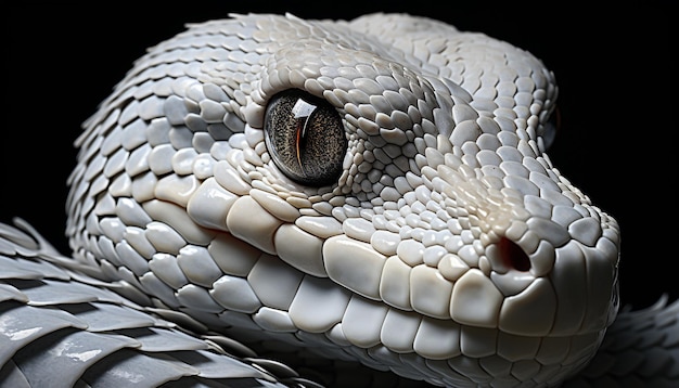 Serpente rettile natura vipera animale velenoso occhio vertebrato modello pericolo specie in via di estinzione generate dall'intelligenza artificiale