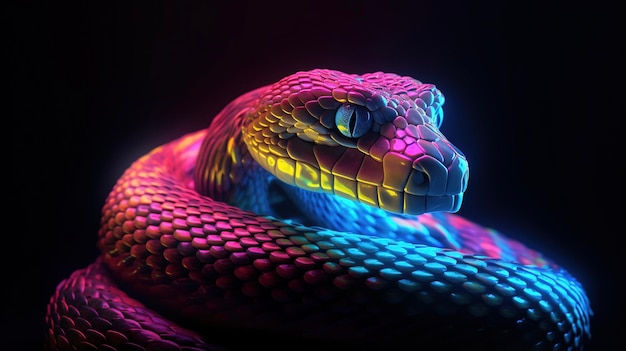 Serpente vipera colorato