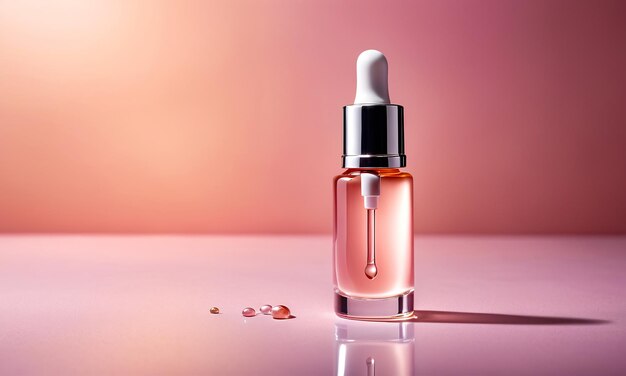 serum di lusso bottiglia cosmetica copyspace sfondo prodotto cosmetico olio o essenza per la cura della pelle