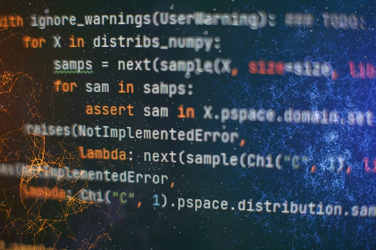 Photo server logs analysis. closeup developing programming and coding technologies. developer working on web sites codes in office.