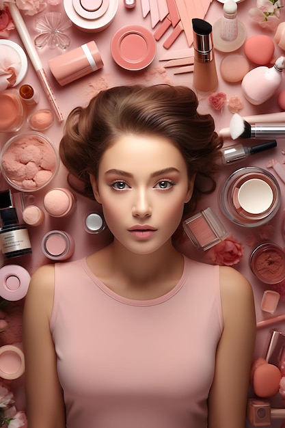 Servizi di bellezza cosmetici per post promozionali creativi ed estetici sui social media stilizzati alla moda