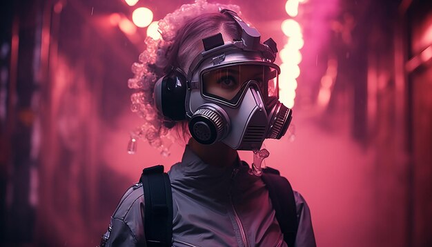 Servizi fotografici epidemici futuristici Design creativo della maschera per il futuro