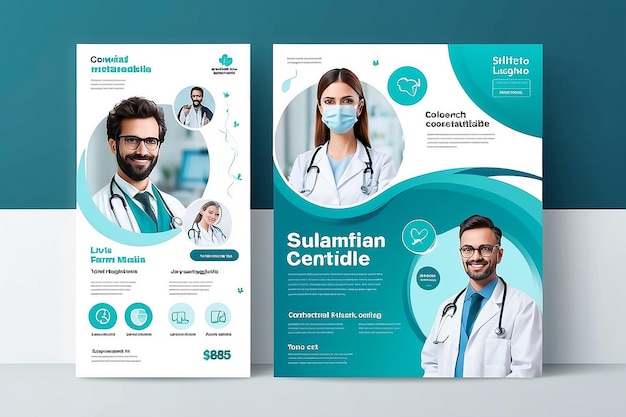 Servizio di assistenza sanitaria professionale Post sui social media Modello post sui social media di covid Banner modificabile