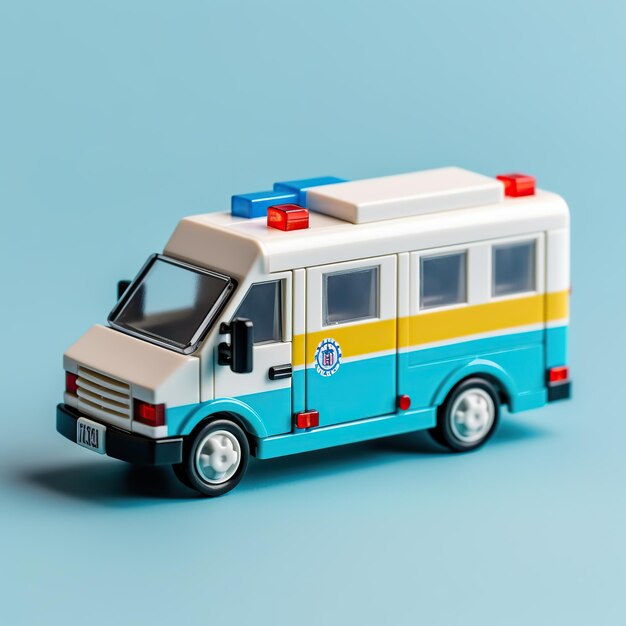 Servizio di emergenza ambulanza Stile di rendering 3D generato dall'IA