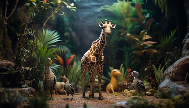 Servizio fotografico fotorealistico diorama zoo scena animale