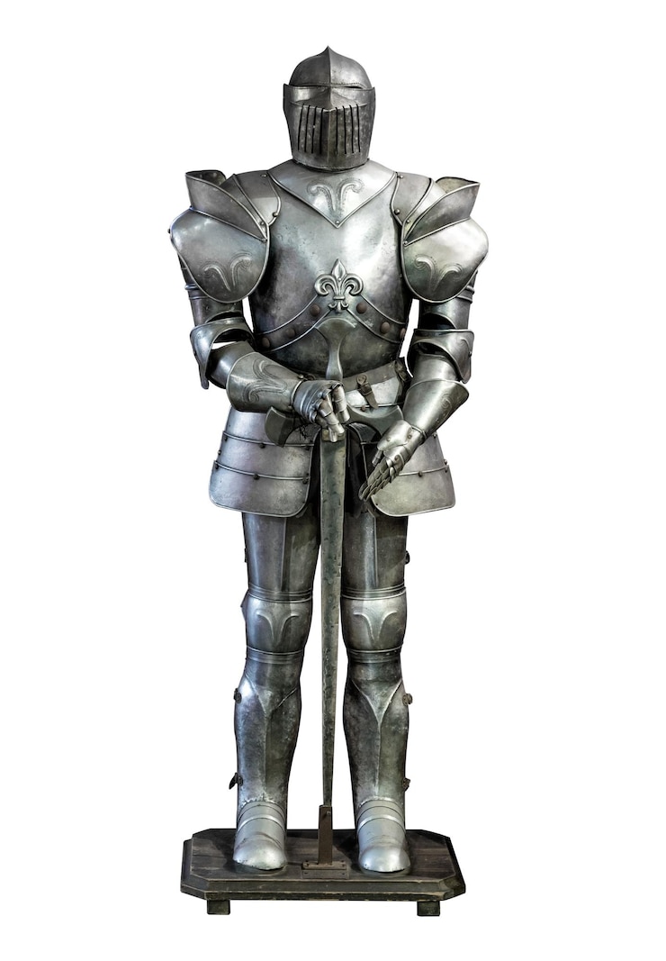 Foto set di armature da cavaliere medievale