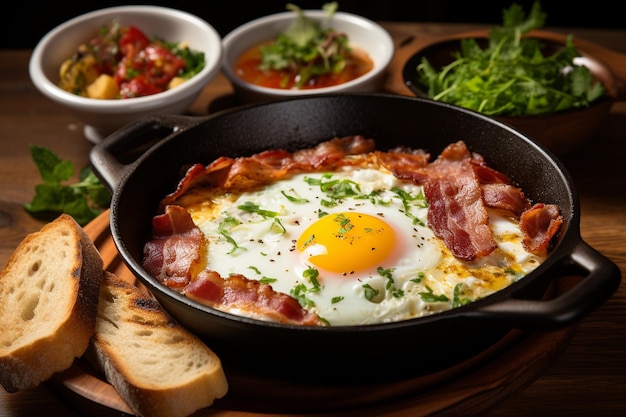 Set di colazione con tonalità calda e leggera