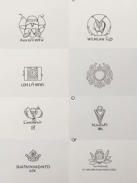 Set di etichette vintage geometriche minimali vettoriali Emblema lineare insegne logo geometria lineare lineare lo