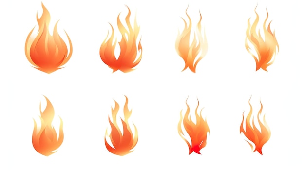 Set di fiamme elemen