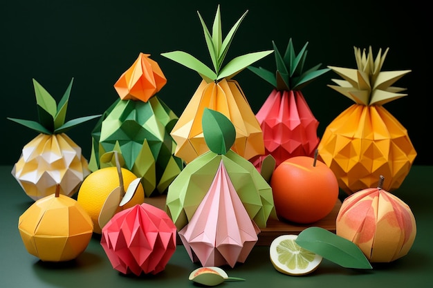 set di frutta origami