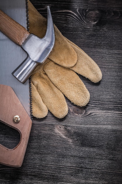 Set di guanti protettivi in pelle per martello da carpentiere