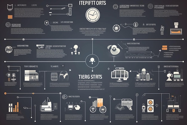 Set di icone di Internet di cose infografica