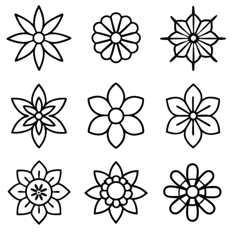 Set di icone floreali