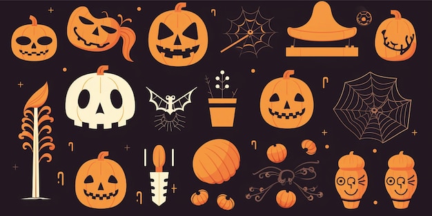 Set di illustrazione di Halloween