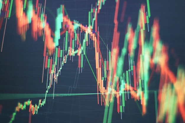 Set di lavoro per l'analisi delle statistiche finanziarie e l'analisi dei dati di mercato. Analisi dei dati da grafici e grafici per scoprire il risultato.