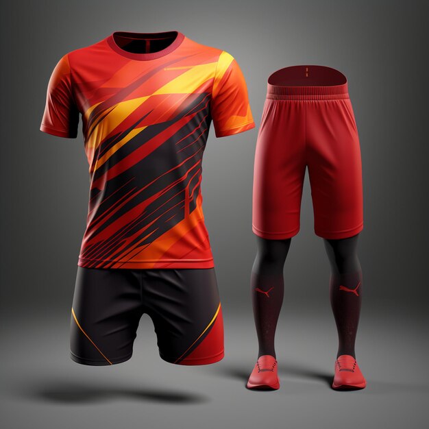 set di modelli di uniformi da calcio