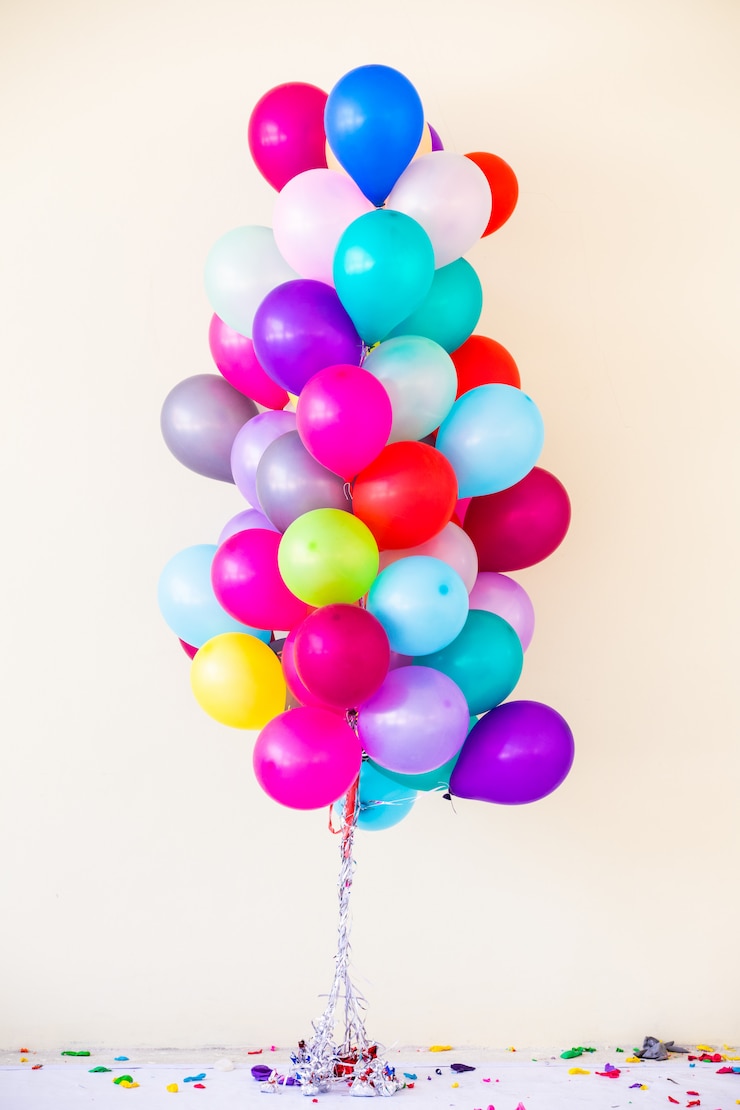 Foto set di palloncini colorati