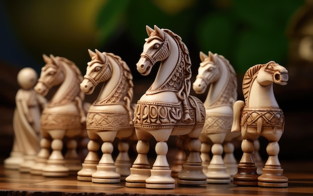 Set di scacchi artigianali Maestria del gioco artistico