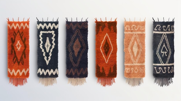 Set di striscioni con texture tradizionali berbere