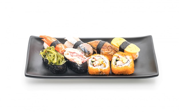 Set di sushi e maki roll