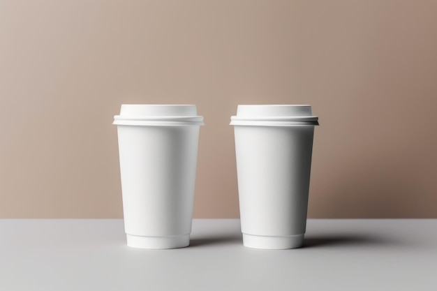 Set di tazze da caffè Elevate il marchio del vostro caffè con modelli di mockup personalizzabili e ristorante elegante