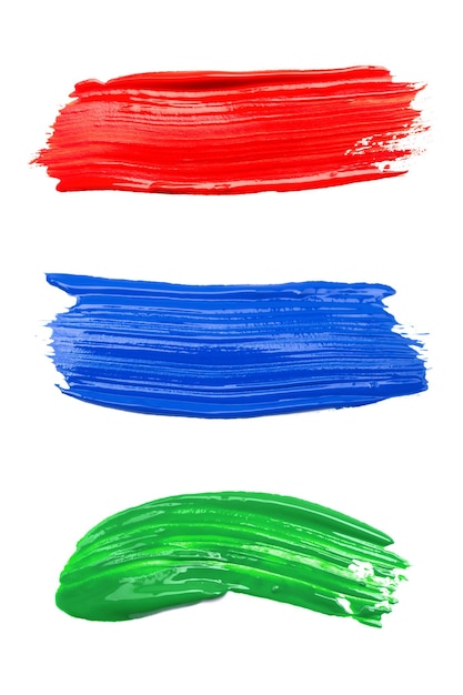 Set di tratti di vernice multicolore