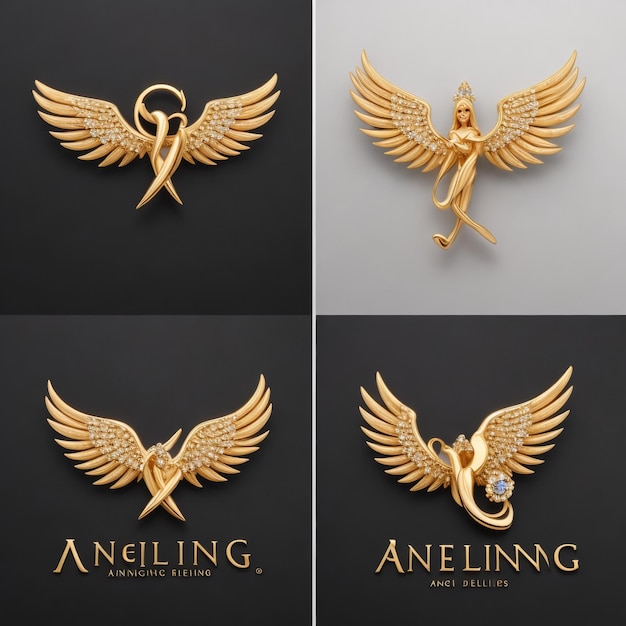 Set logo Eagle Identità del marchio con l'uccello Phoenix e simboli delle ali