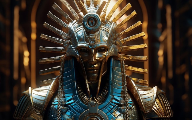 Seth Guard Concetto iperrealistico di Stargate Egitto IA generativa
