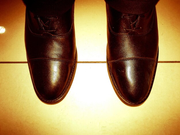 Sezione bassa di un uomo che indossa scarpe
