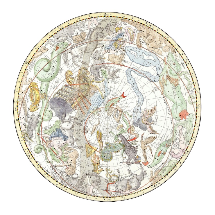 Foto sfera celeste adesivo png disegno vintage opere d'arte sfondo trasparente