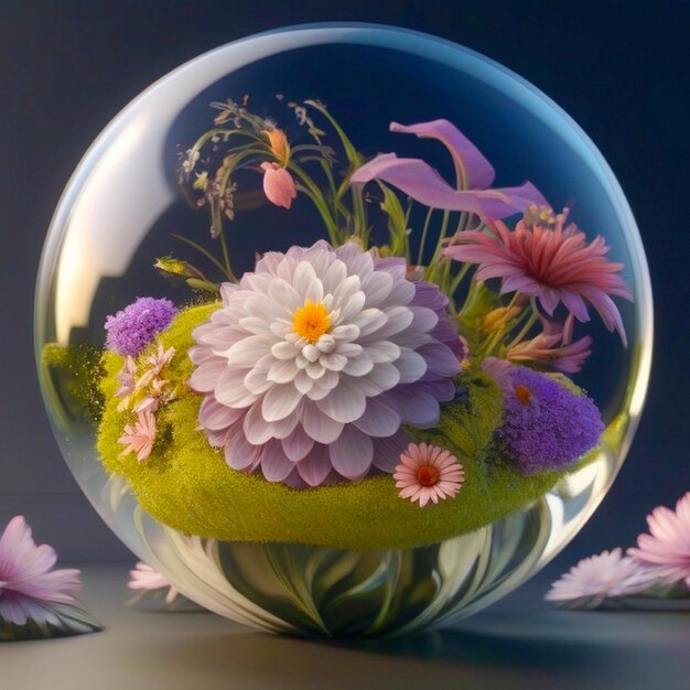 Sfera con fiori